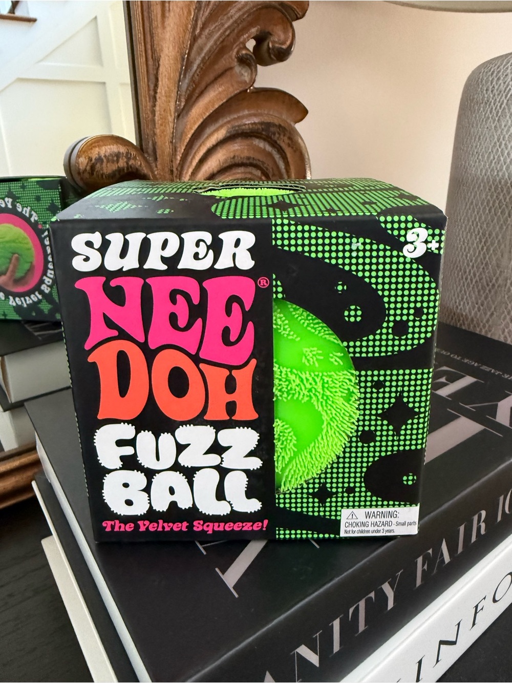Fuzz Ball Kids Toy - Neon Green